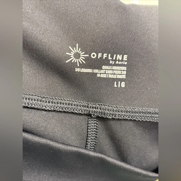 Aerie Offline Goals High Waisted 7/8 Legging Sz Large BUNDLE black & navy - Picture 9 of 14
